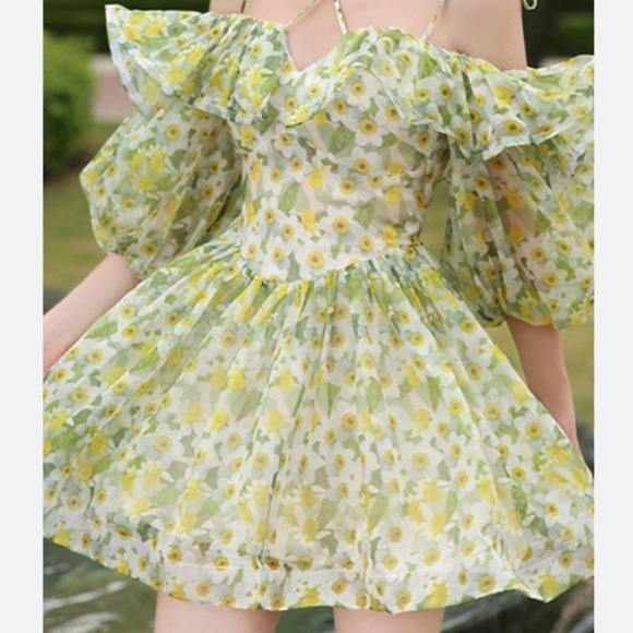 Dear Jose Off The Shoulder Mini Dress Floral Print Size Small NWT - Picture 13 of 13